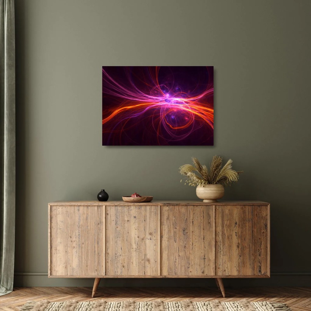 Tablou pe sticlă cu abstracțiune modernă (70x50 cm)