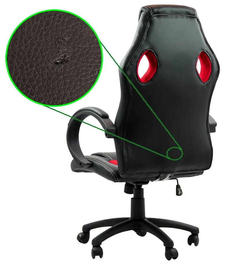 RESIGILAT - Scaun de gaming OFF 309 rosu cu negru