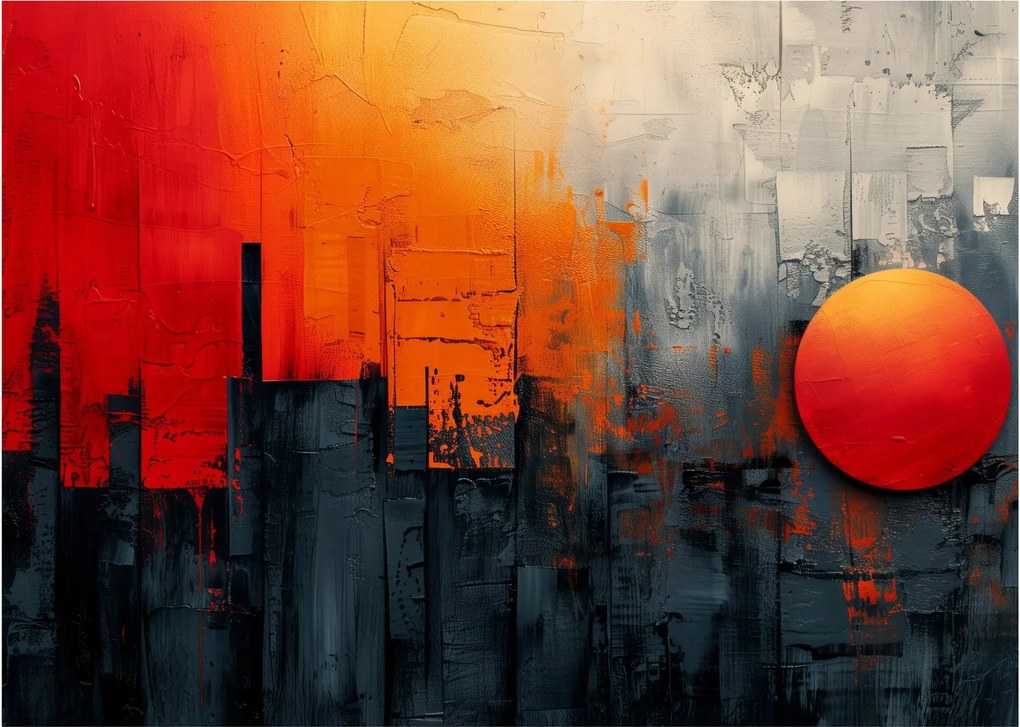 Tablou - Pictura abstractă a orașului (70x50 cm)