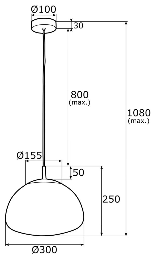 Lustra / Pendul design modern TRINI M 30cm