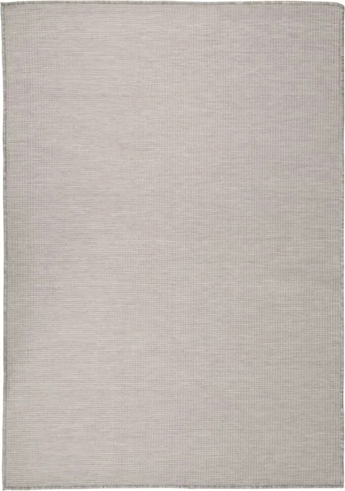 vidaXL Covor de exterior, gri deschis, 140x200 cm, țesătură plată