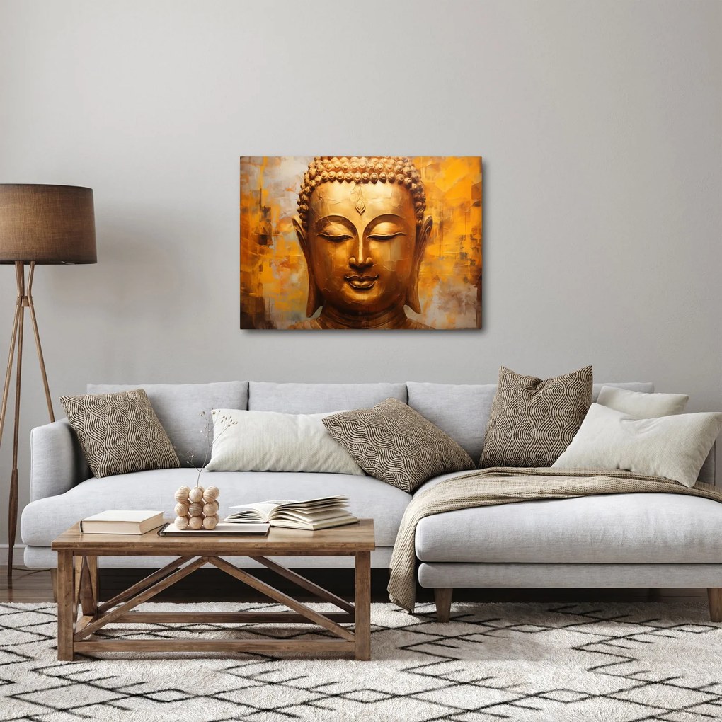 Tablou - Buddha, pictură în ulei (70x50 cm)