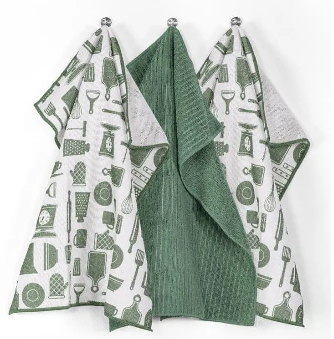 Prosoape de bucătărie 3 buc. din microfibră 48x40 cm Essential - Tiseco Home Studio