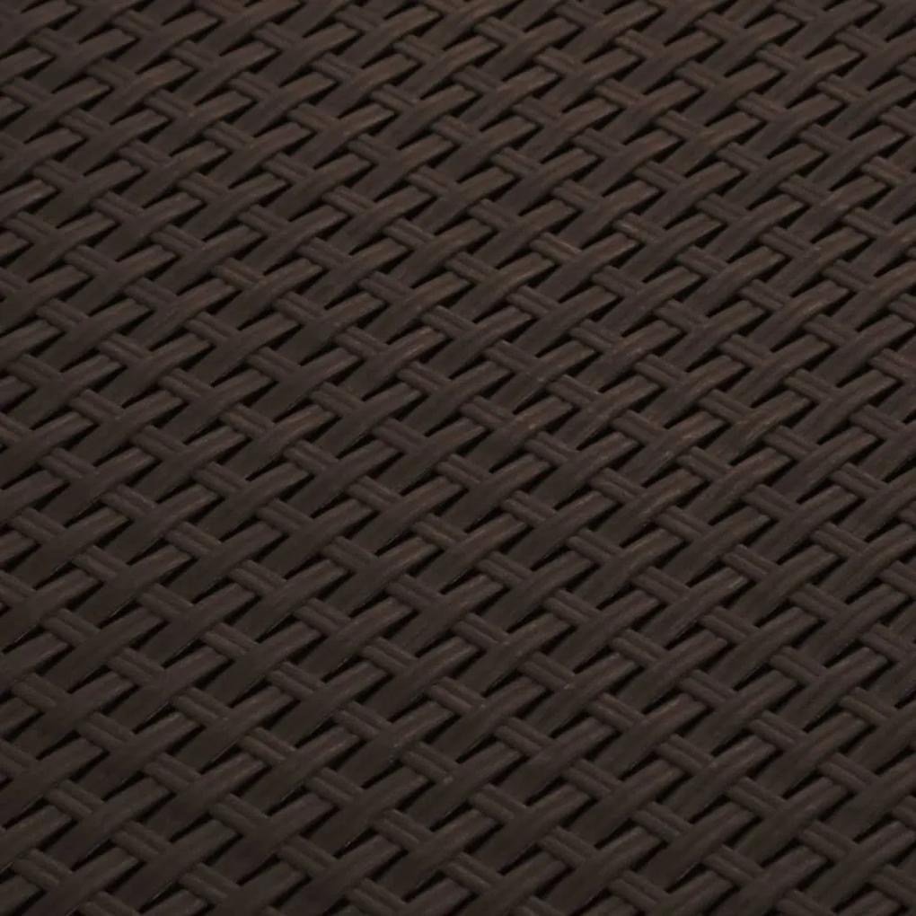 Cutie de depozitare de gradina, maro, 60x54x41 cm, ratan PP Maro, 60 x 54 x 41 cm