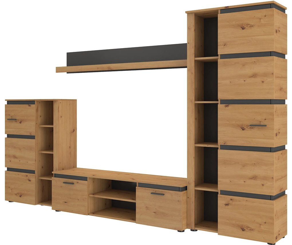 Zondo Mobilier living Fabian DA01 (Stejar artisan + matera). 1004894