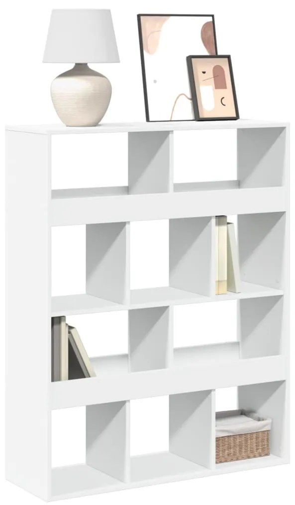 vidaXL Bibliotecă, alb, 100x33x125,5 cm, lemn prelucrat