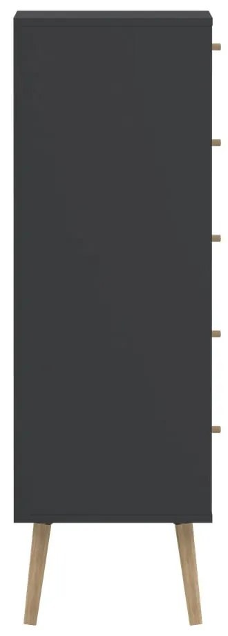 Comodă gri antracit înaltă 50x120 cm Bodo – Tvilum