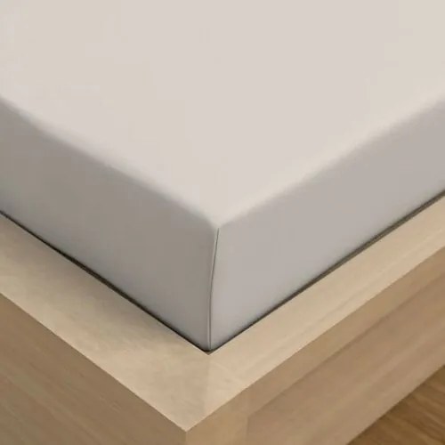 Kvalitex Cearșaf Satin cu bandă elastică alb, 100 x 200 cm