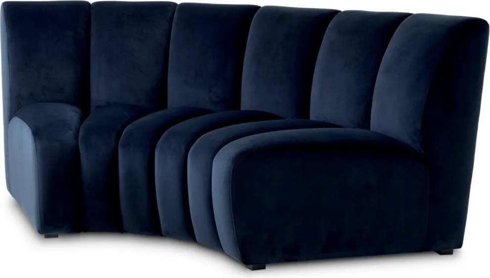 Modul canapea design LUX Lando corner, Catifea albastra