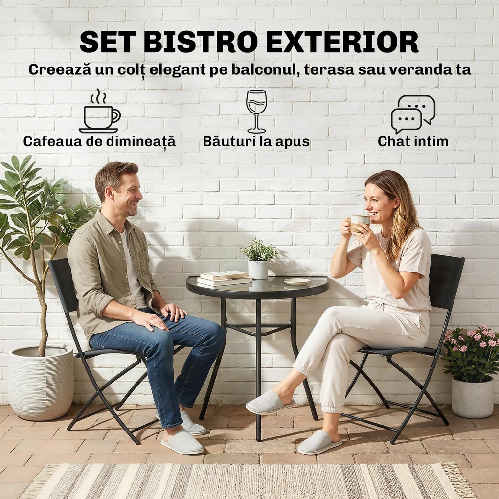 Outsunny bistro economisire spațiu pliabil | Aosom Romania