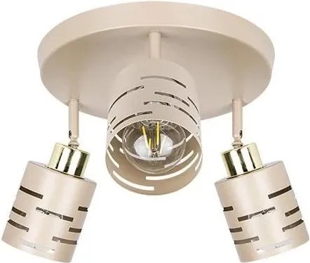 Corp de iluminat tip spot ELEN 3xE27/35W/230V bej/auriu