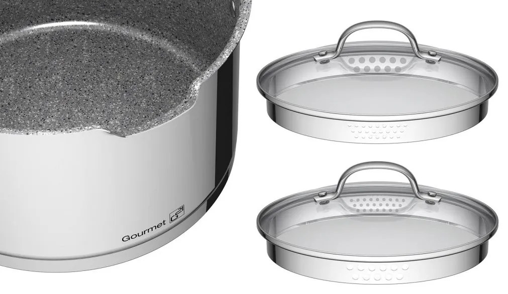 Oală G21 Gourmet Miracle - oțel inoxidabil/greblon-28 cm