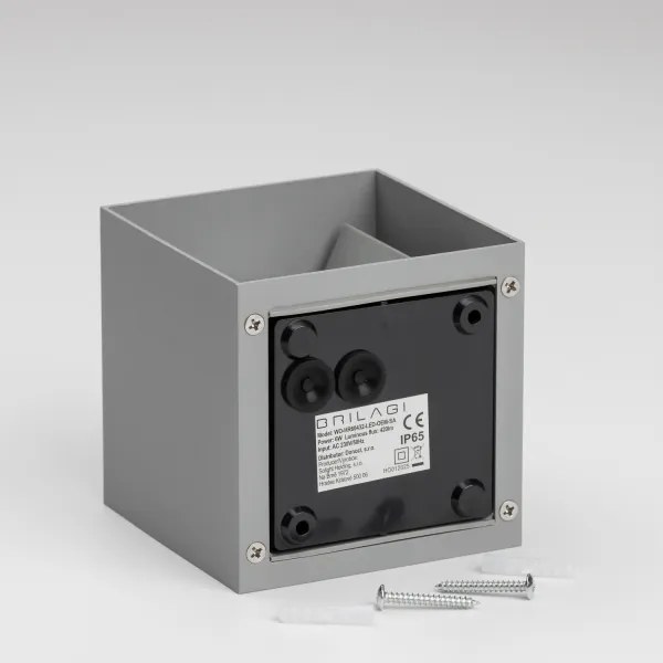 Aplică LED de exterior Brilagi CUBE LED/6W/230V gri IP54