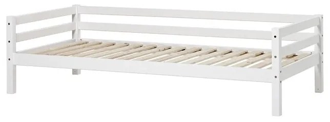 Cadru de pat, lemn masiv, alb, 56 x 98 x 208 cm