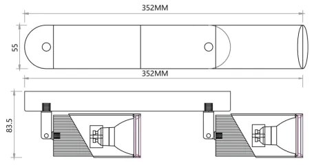 Spot NEO 2xGU10/8W/230V alb