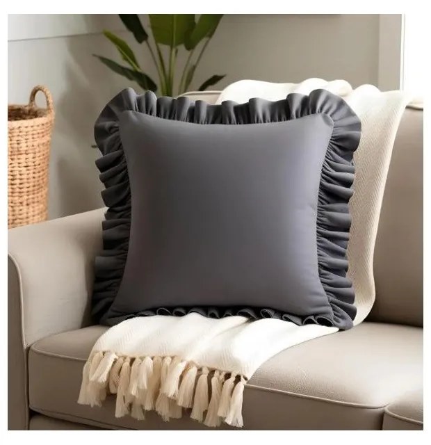 Față de pernă din amestec de bumbac 40x40 cm Ruffled – Mila Home