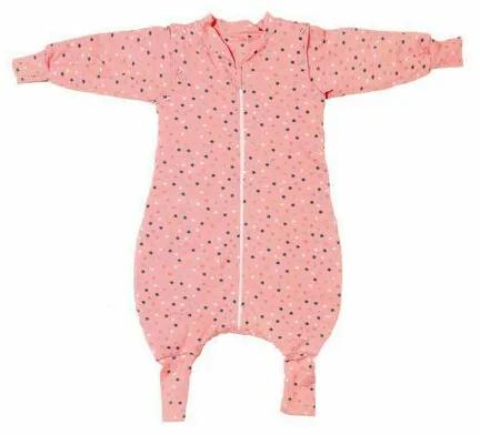 Kidsdecor - Sac de dormit cu picioruse si maneci Pink Star - 130 cm, 2 Tog - Iarna