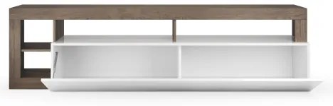 Comodă TV LENOR alb/stejar