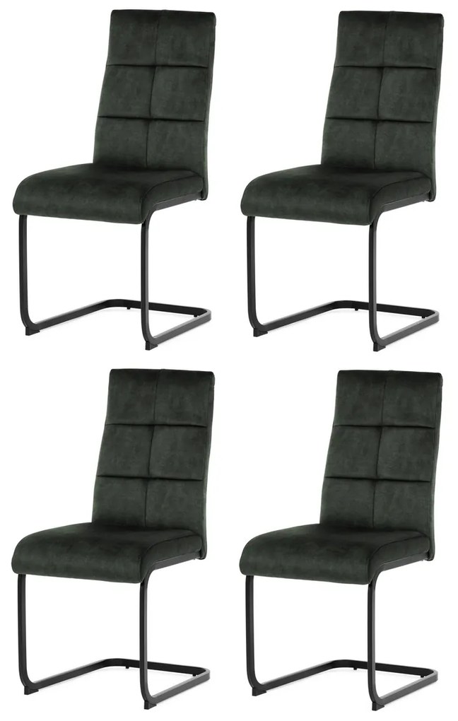 Set de scaune de sufragerie Vintage DCL-D1275GRN4, 4 buc