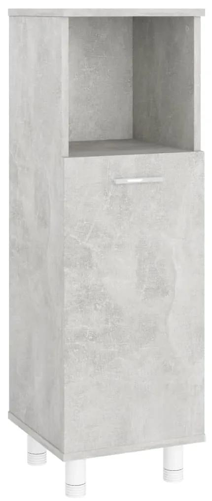 802619 vidaXL Dulap de baie, gri beton, 30 x 30 x 95 cm, PAL