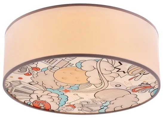 Plafonieră pentru copii KIDDY 2xE27/40W/230V alb/bej