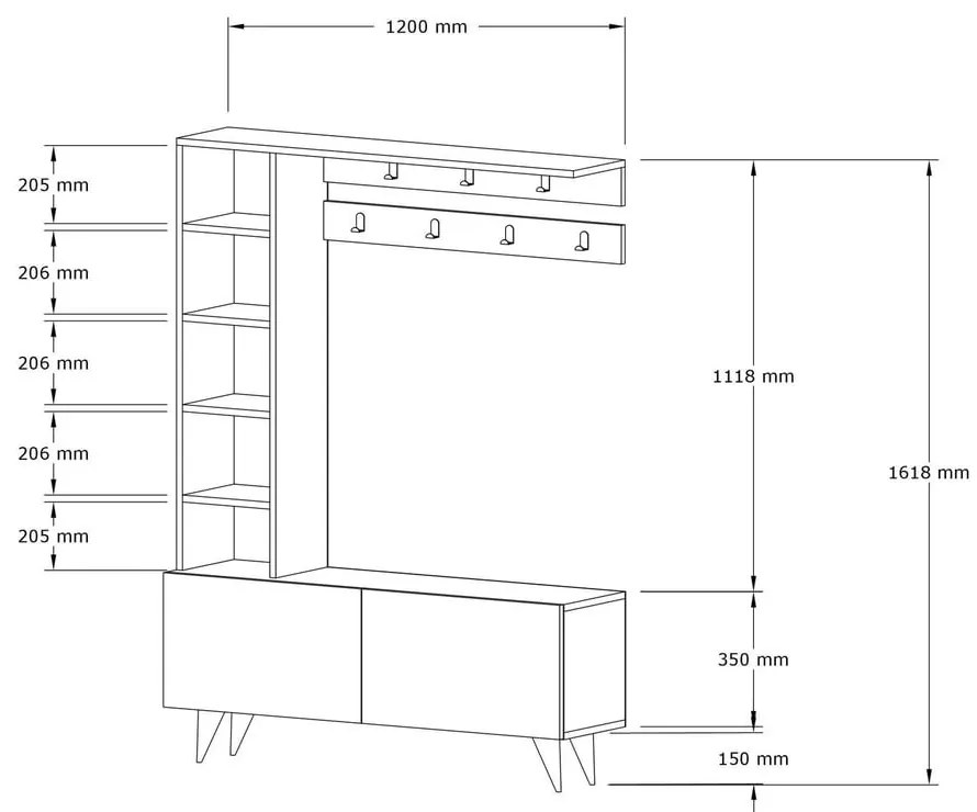 Set pentru hol alb Bahar – Kalune Design