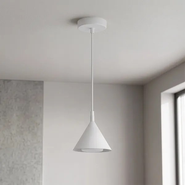 Brilagi - Lampă suspendată pe cablu CONE SINGLE 1xGX53/15W/230V albă