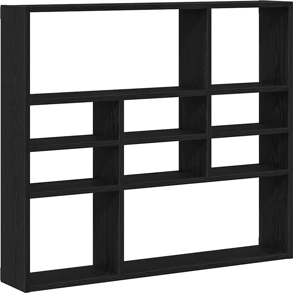 vidaXL Raft de perete, stejar negru, 90x16x78 cm, lemn prelucrat