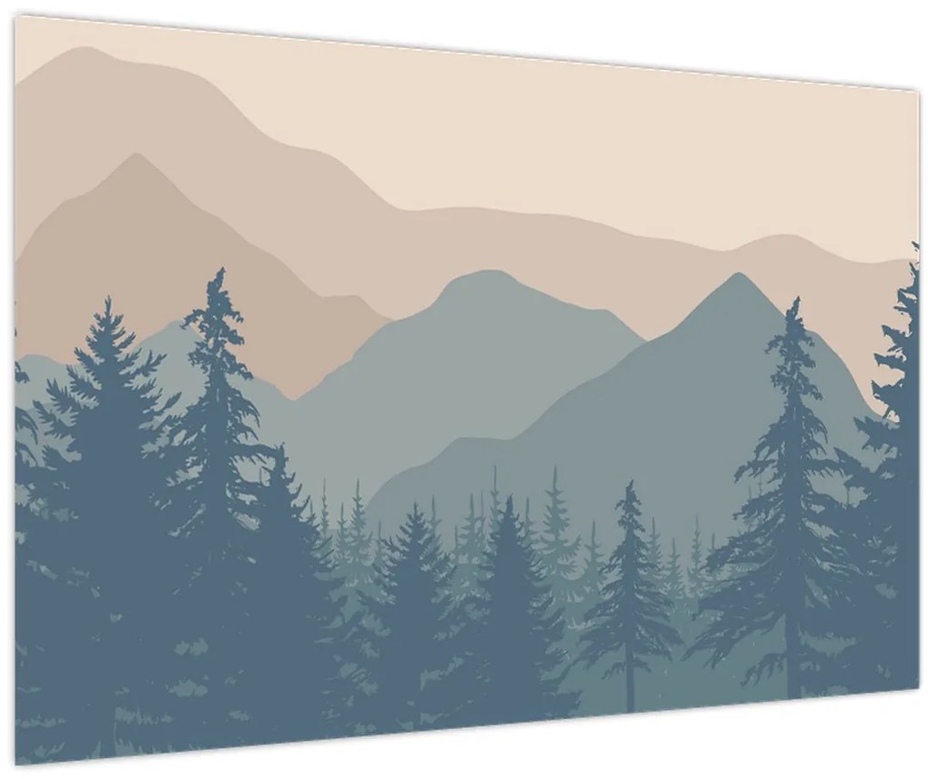 Tablou - Munții Turcoaz N⁰2 (90x60 cm)
