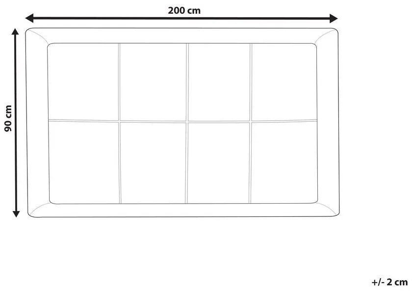Husă pentru saltea 200x90 cm Travis (alb). 1011147