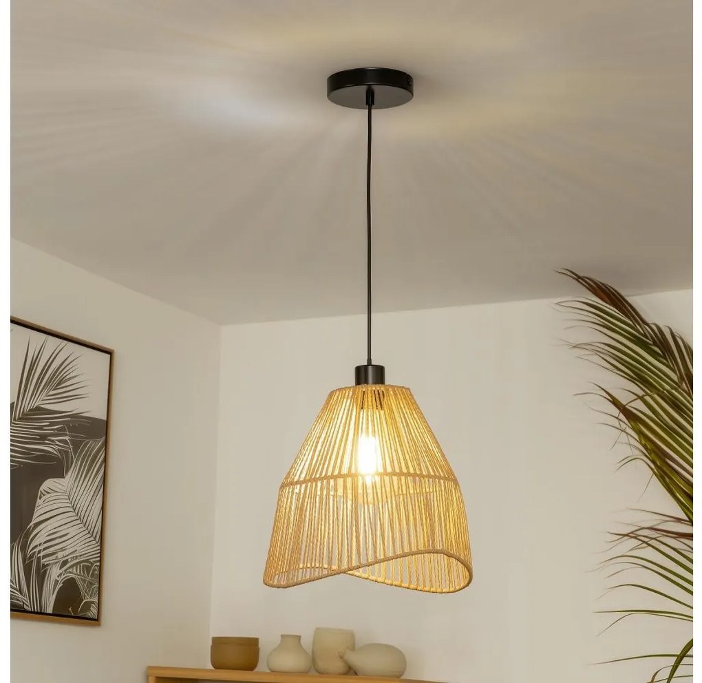 Brilagi - Lustră LED suspendată pe cablu CERIA BOHO, 1xE27/40W/230V, Ø 30 cm, maro