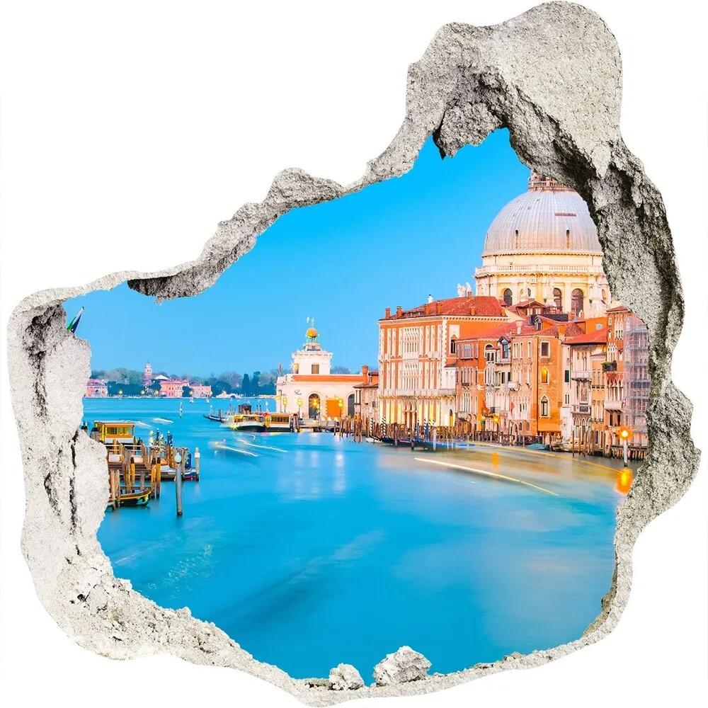 Fototapet 3D gaură în perete Veneția Italia