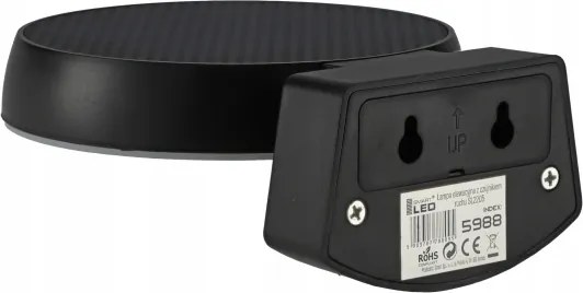 Aplică de perete solară LED cu senzor LED/3W/3,7V 1800 mAh IP54 negru