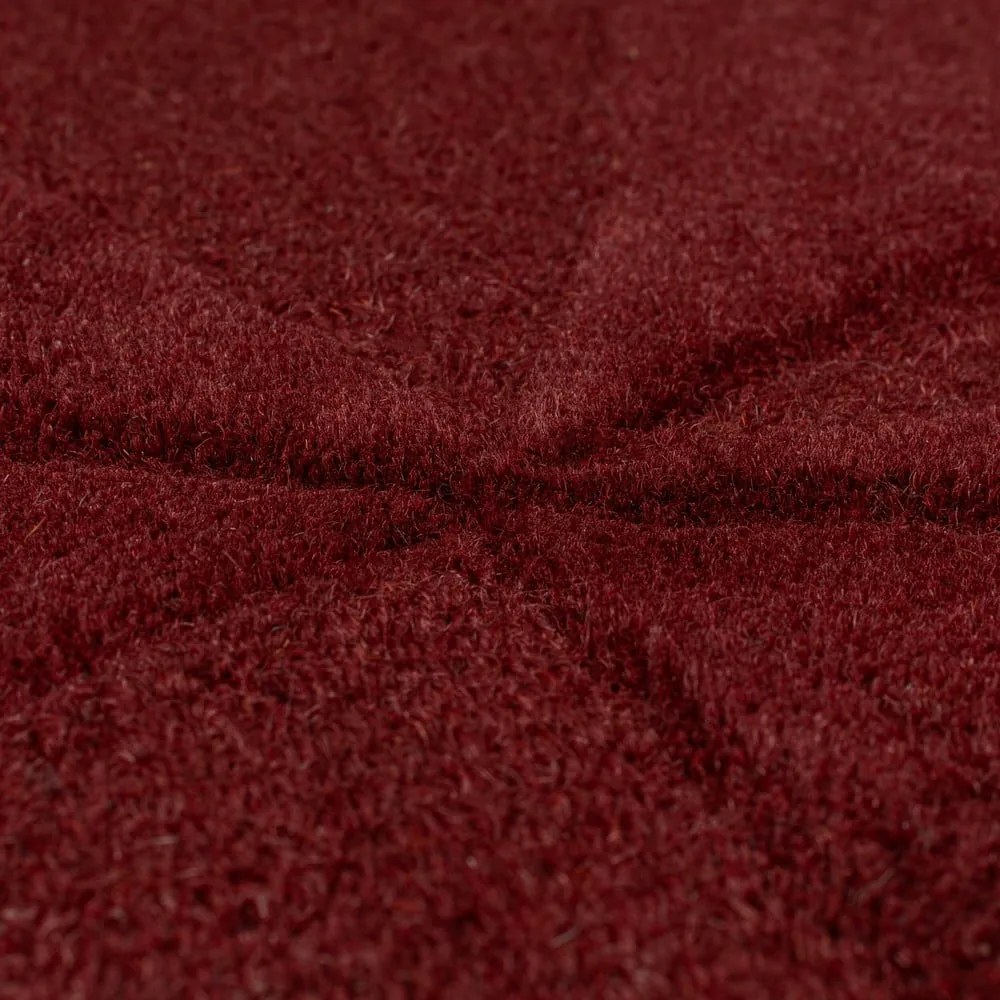 Covor burgundy țesut manual din lână 200x290 cm Shard Red – Flair Rugs
