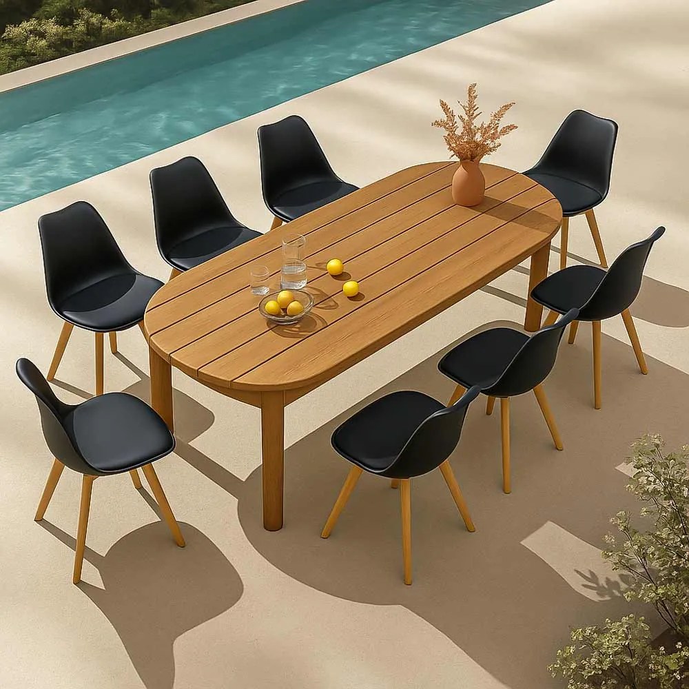 Scaun living cu cadru din lemn BUC 242 negru