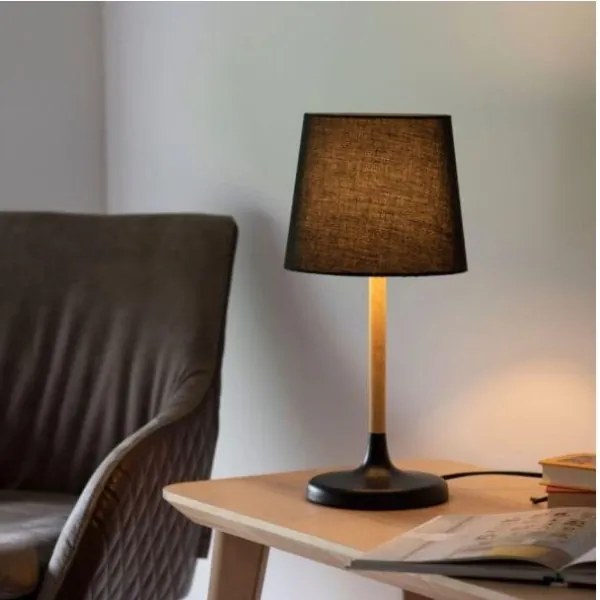 Lampă de masă NIMA 1xE14/40W/230V neagră Leuchten Direkt 14423-18