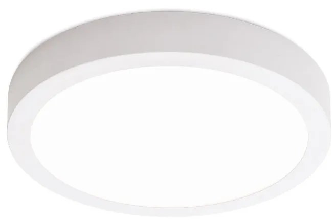 Mini Plafoniera LED design slim LERO D-18cm alba