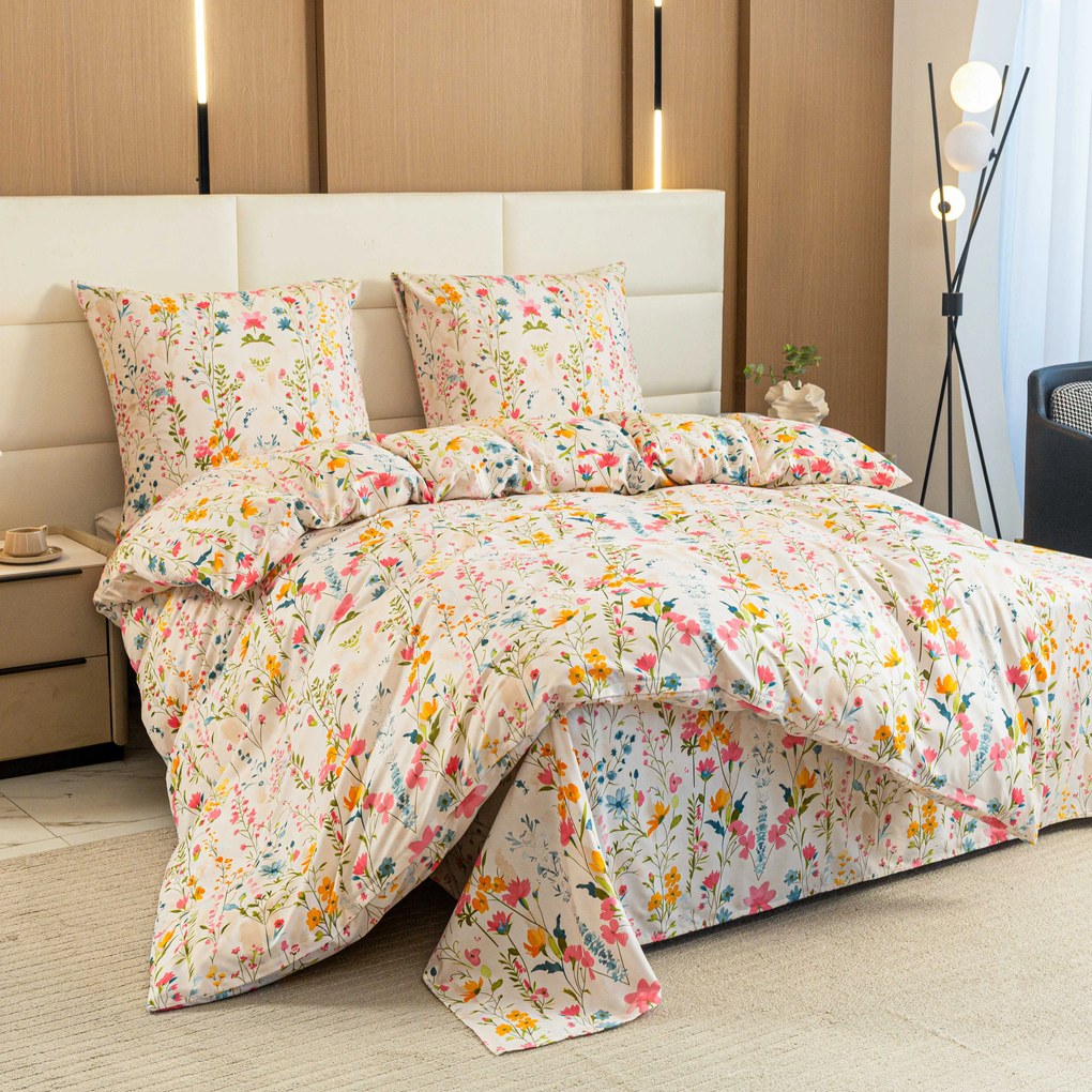 Lenjerie de pat din microfibra MILLEFLEUR colorata Dimensiune lenjerie de pat: 2 buc 70 x 90 cm | 200 x 220 cm