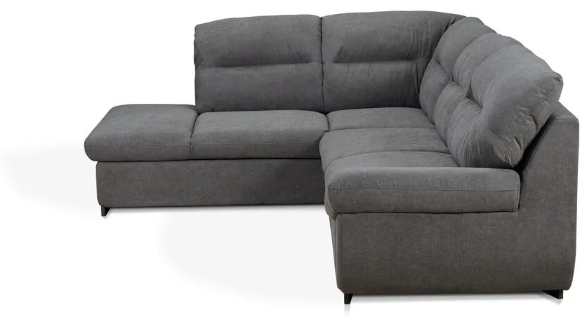 Coltar stanga extensibil, Toronto, 218 x 262 x 94 cm, lada de depozitare, gri