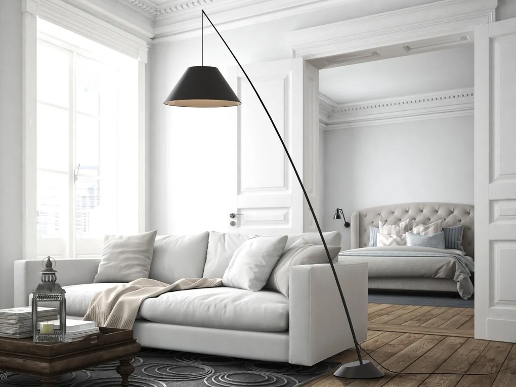 Lampadar / Lampa de podea design modern Junco negru SV-425131