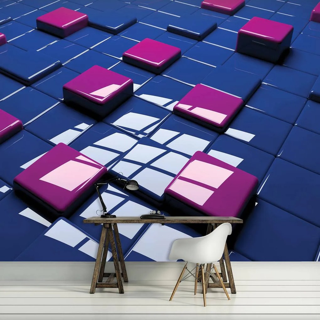 Fototapet - Cuburi lucioase 3D (152,5x104 cm)