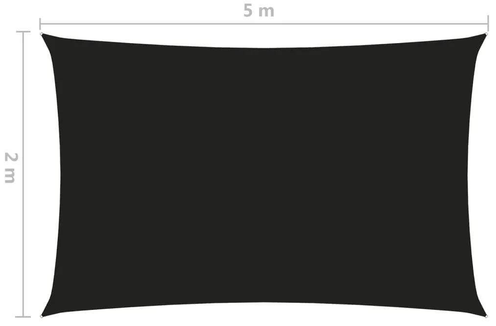 Parasolar, negru, 2x5 m, tesatura oxford, dreptunghiular Negru, 2 x 5 m