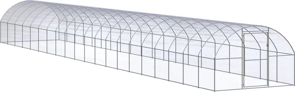 vidaXL Coteț de găini pentru exterior, 3x20x2 m, oțel zincat