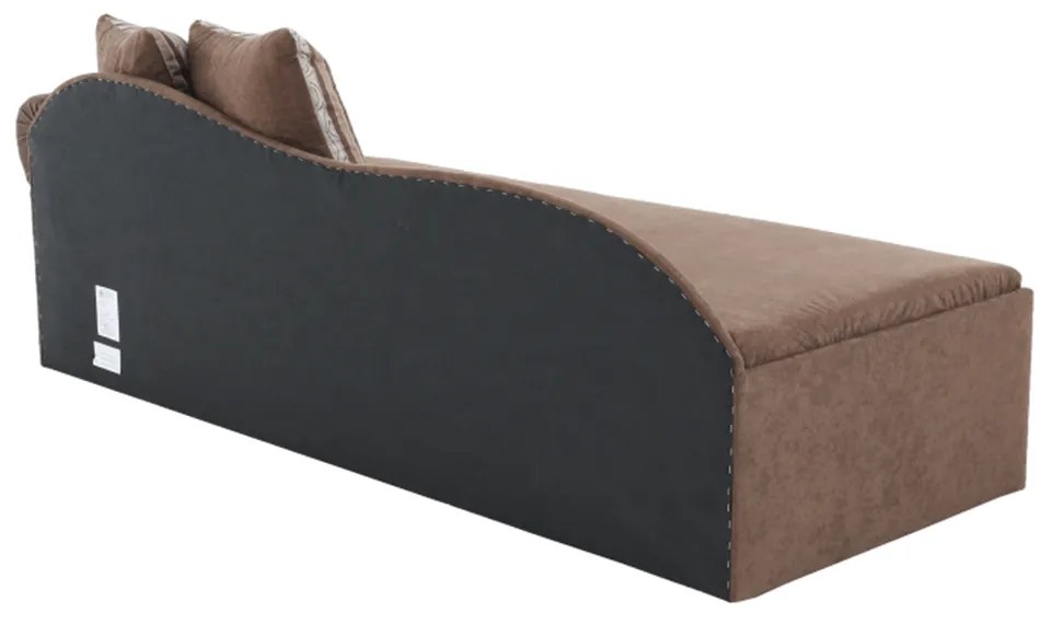 Divan extensibil, maro/cu perne modelate, dreapta, AGA D