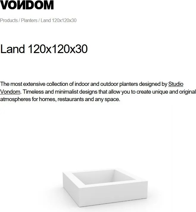 Jardiniera / Ghiveci plante design decorativ modern LAND PLANTER 60cm