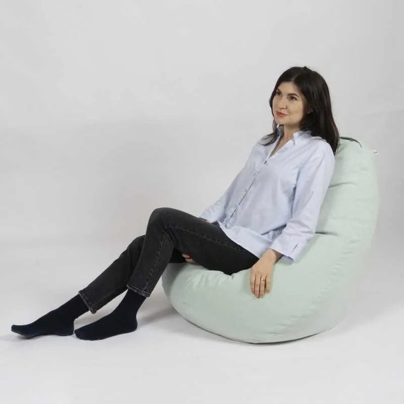 Fotoliu Nirvana Hobbit Pufrelax, Material Textil - Light Mint