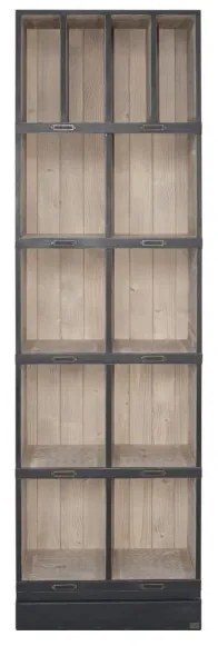 Biblioteca, neagra, din lemn masiv cu aspect clasic, single, Illinois