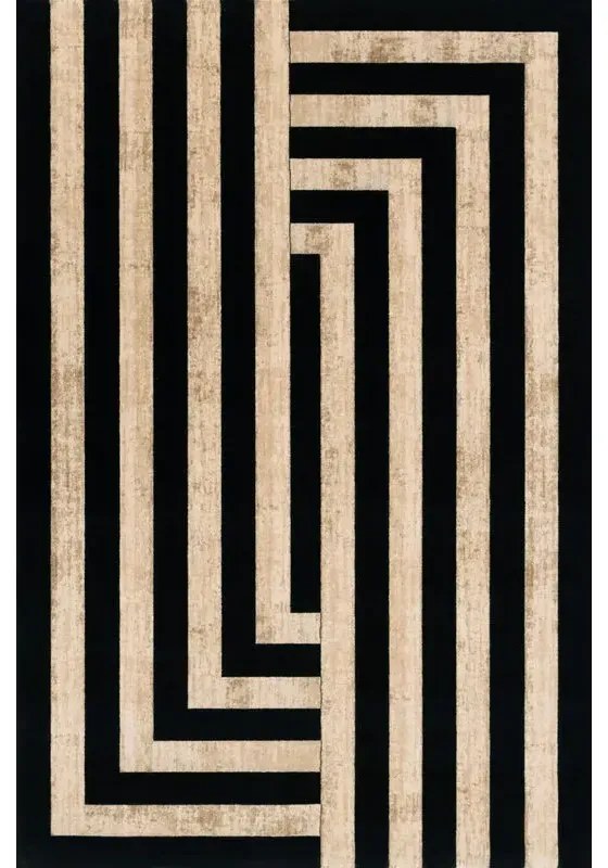 Covor lana Art Deco II black Selectează mărime: 300 X 400