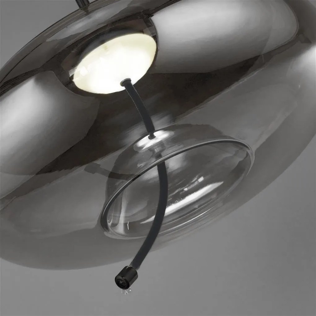 Lustra, Pendul LED design modern minimalist Lisbon fumuriu