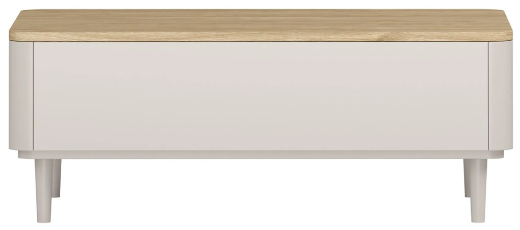 Masă de cafea Amilio 100 cm cu sertare - cașmir / stejar uleiat